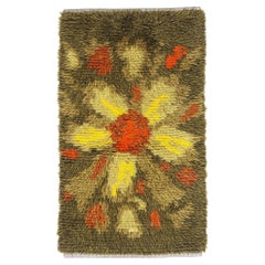 The Nordic Bloom: Vintage Swedish Rya Masterpiece of Scandinavian Modern Style The Nordic Bloom: Vintage Swedish Rya Masterpiece of Scandinavian Modern Style