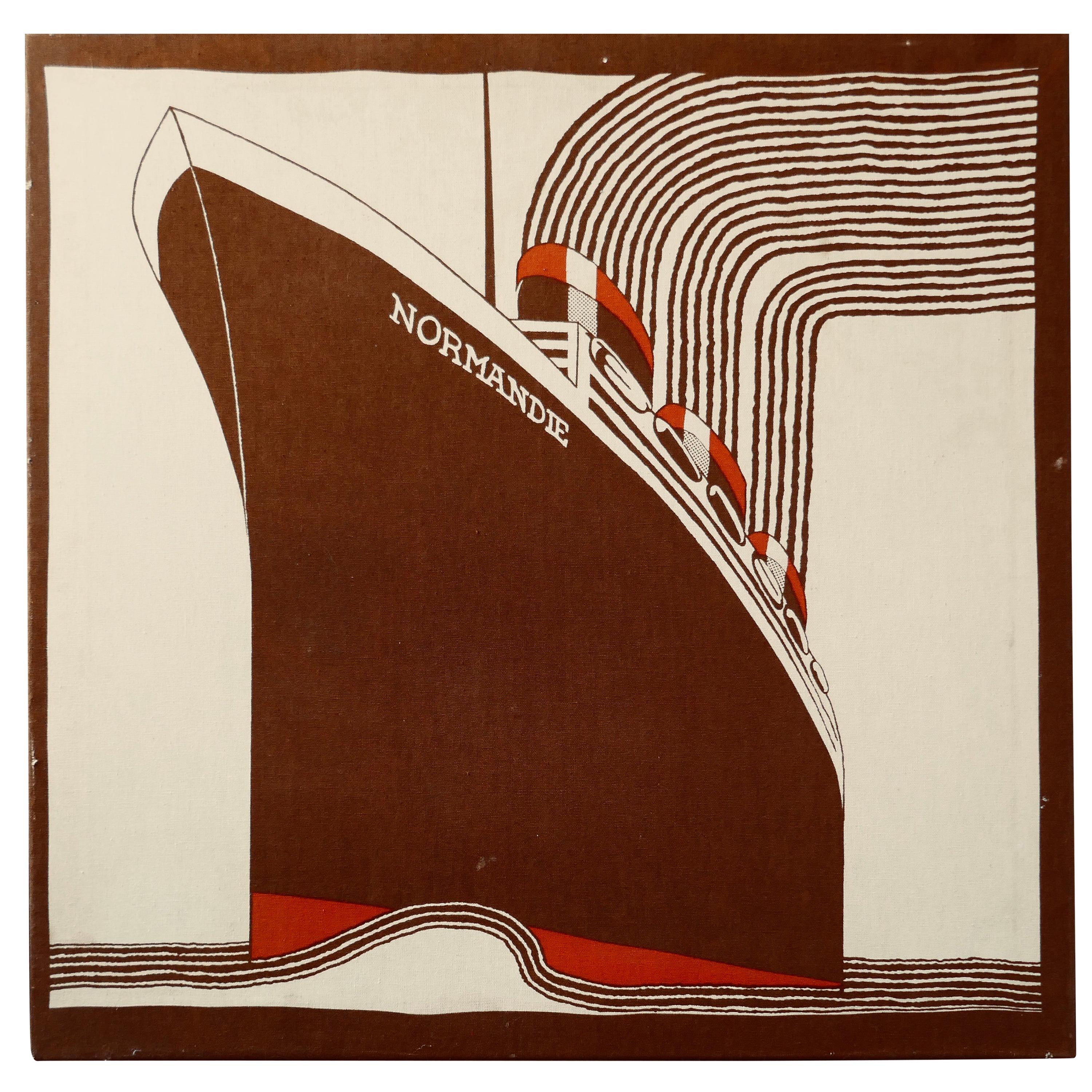 The Normandie Art Deco Linen Silk Screen Sprint after Frances Butler