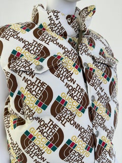 The North Face FACE X Gucci 2021 Logo Printed  Puffer Vest Size M