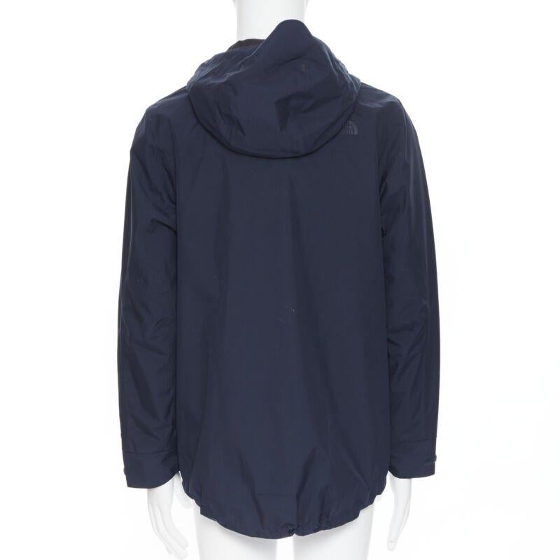 Men's THE NORTH FACE GORE TEX blue asymmetric zip patch pocket hood windbreaker M / L For Sale