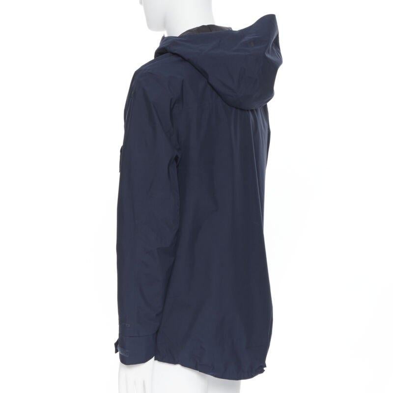 THE NORTH FACE GORE TEX blue asymmetric zip patch pocket hood windbreaker M / L For Sale 1