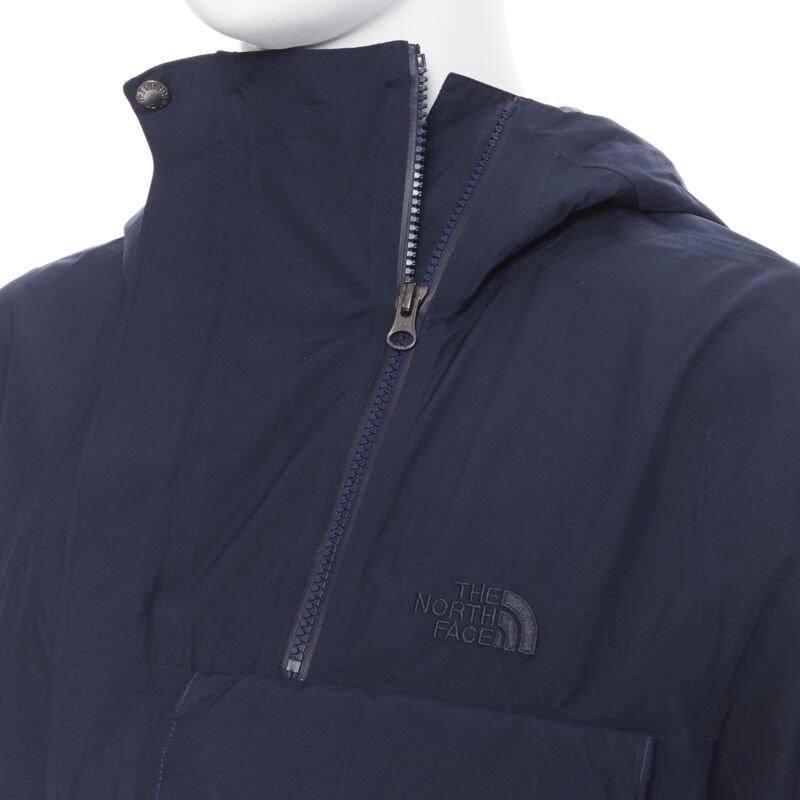 THE NORTH FACE GORE TEX blue asymmetric zip patch pocket hood windbreaker M / L For Sale 2