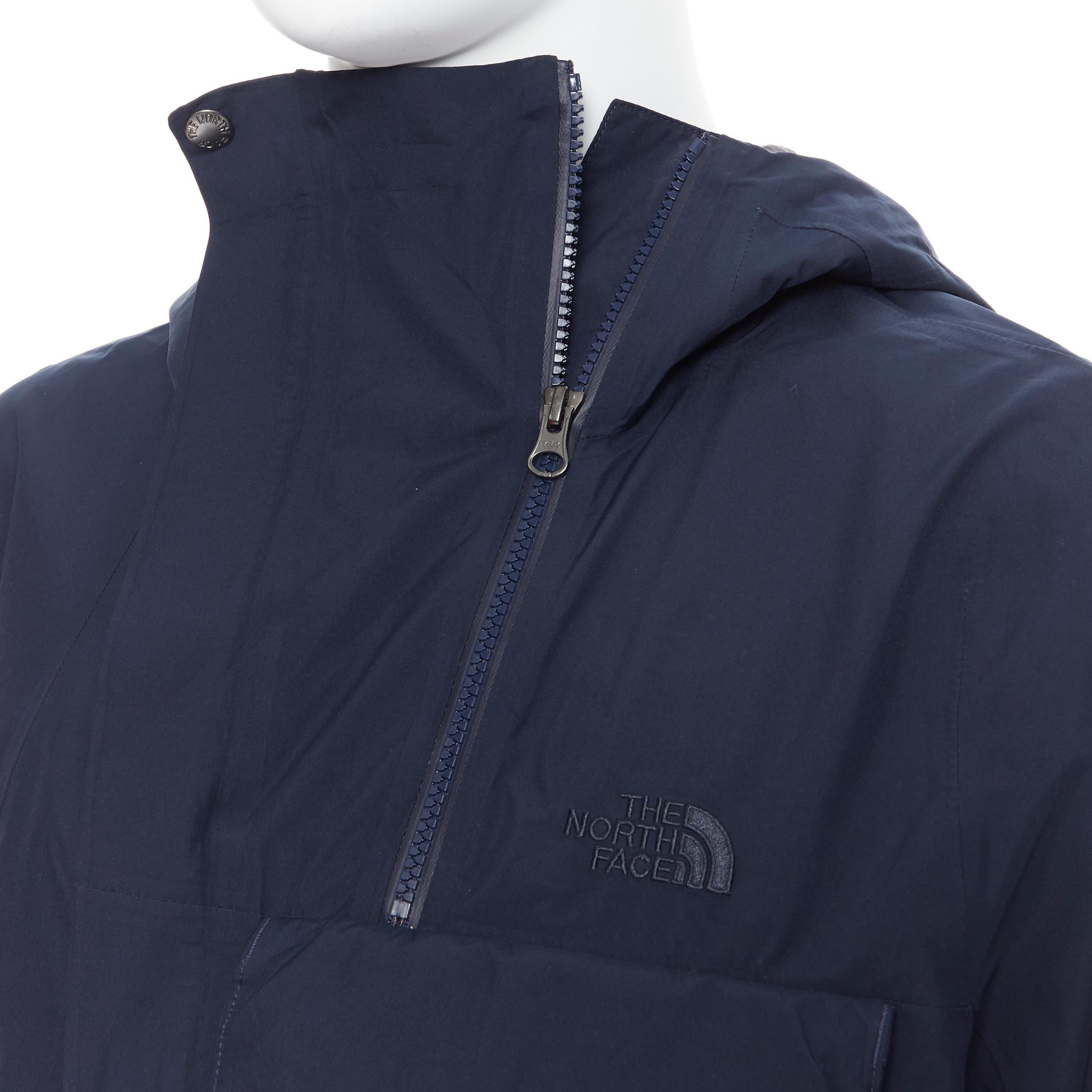 THE NORTH FACE GORE TEX blue asymmetric zip patch pocket hood windbreaker M / L For Sale 1