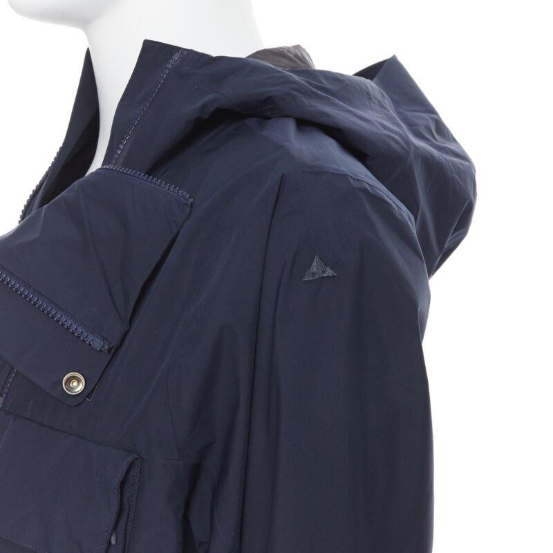 THE NORTH FACE GORE TEX blue asymmetric zip patch pocket hood windbreaker M / L For Sale 3
