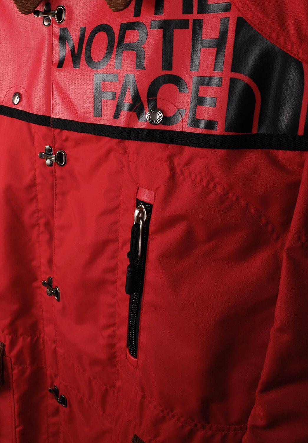 Red The North Face Junya Watanabe Comme des Garcons Bag Inside Long Jacket Parka M For Sale