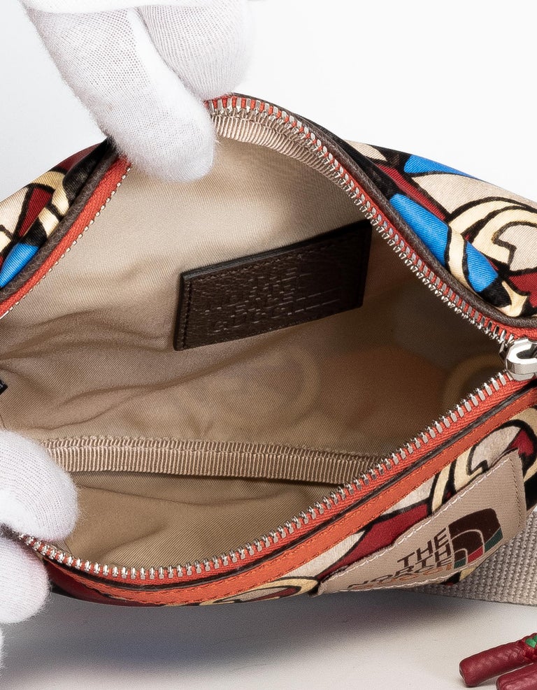 The North Face x Gucci Geometric Interlocking G Print Belt Bag For Sale
