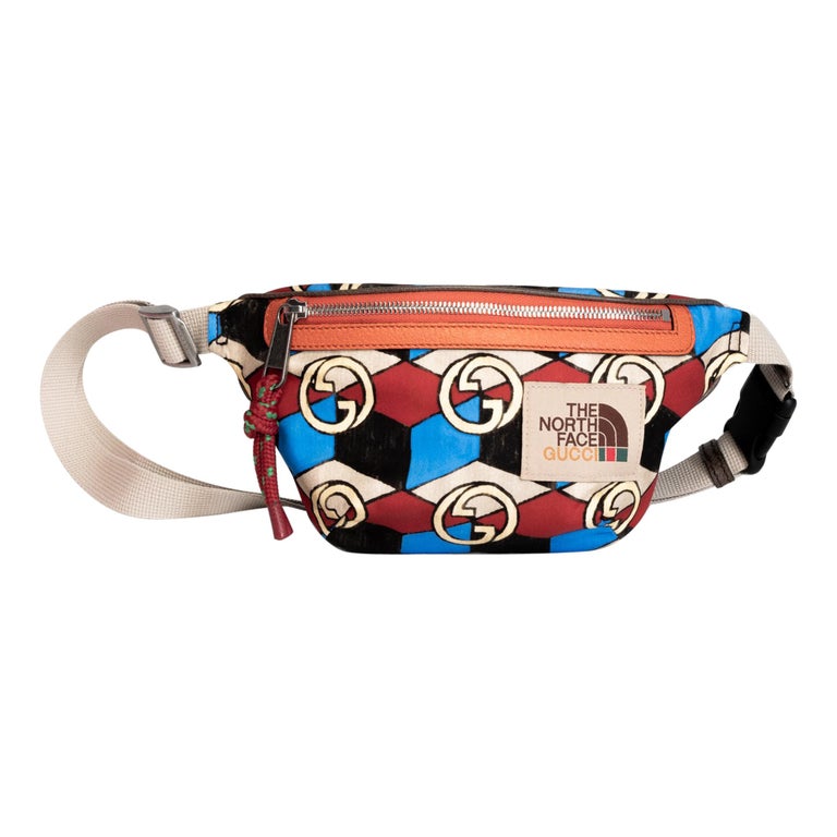 The North Face x Gucci Geometric Interlocking G Print Belt Bag For Sale