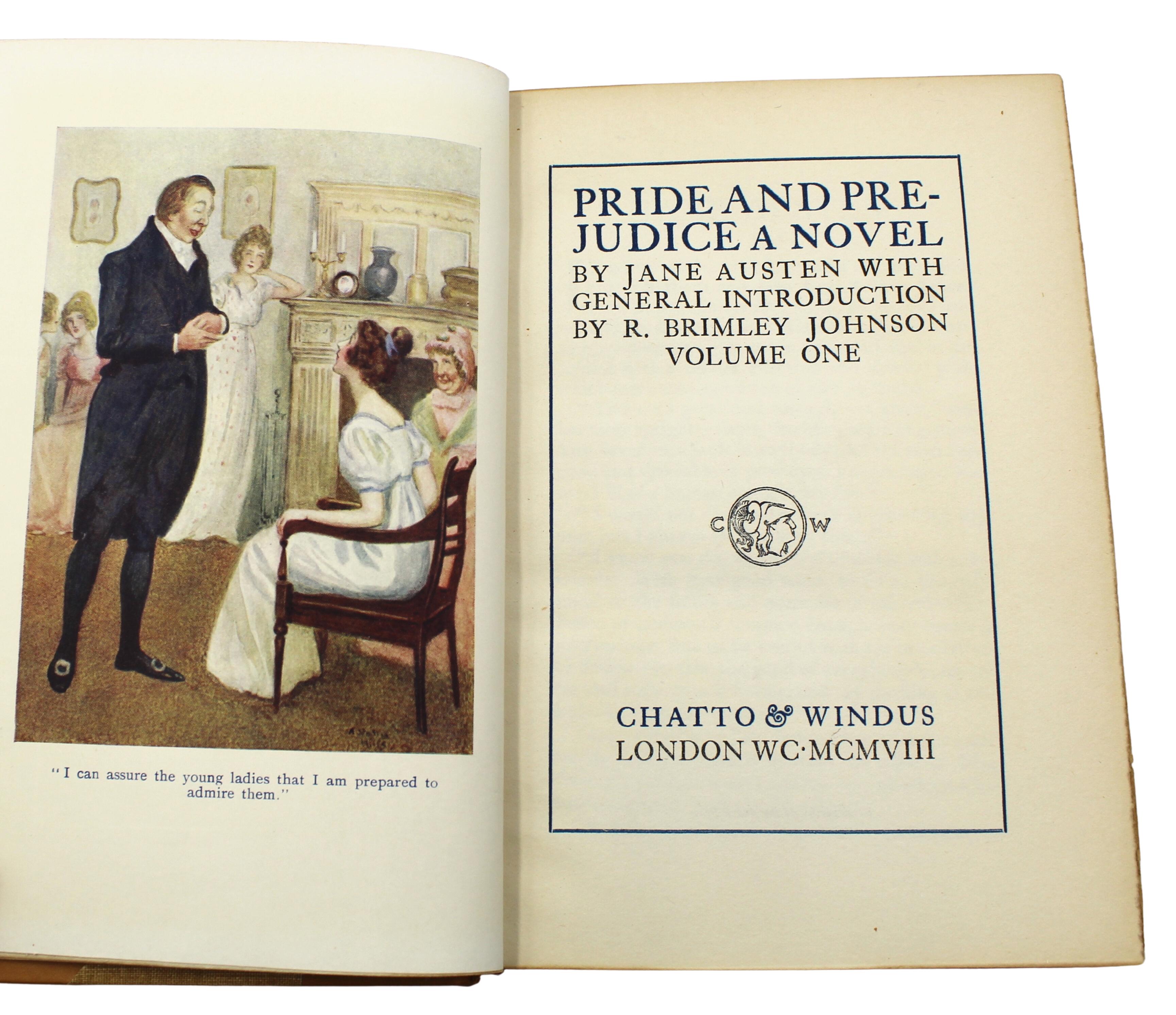 Gilt The Novels of Jane Austen by Jane Austen, 10 Volume Set, 1908-1909