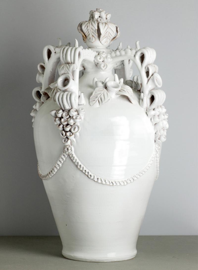 Long a traditional wedding present, The Nuptial vase was originally gifted to new brides as a small bedside carafe. With the arrival of running water 50 years ago, however, these vases became purely ornamental and began growing in size and
