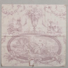 Antique Pink Cotton Fabric Remnant by The Oasis Company, England