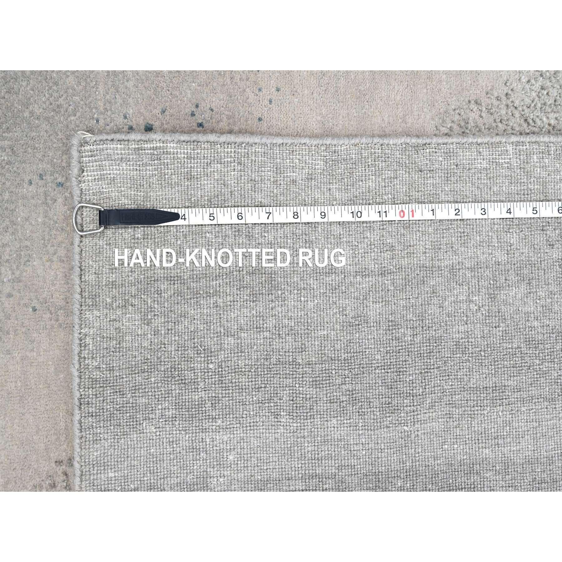 THE OCEAN Moderner handgeknüpfter Teppich aus 100 % Wolle mit Gradation-Design 9'0