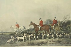 La vecchia caccia nel Berkshire Litografia incisa con stampa incorniciata Pittura di John Goode