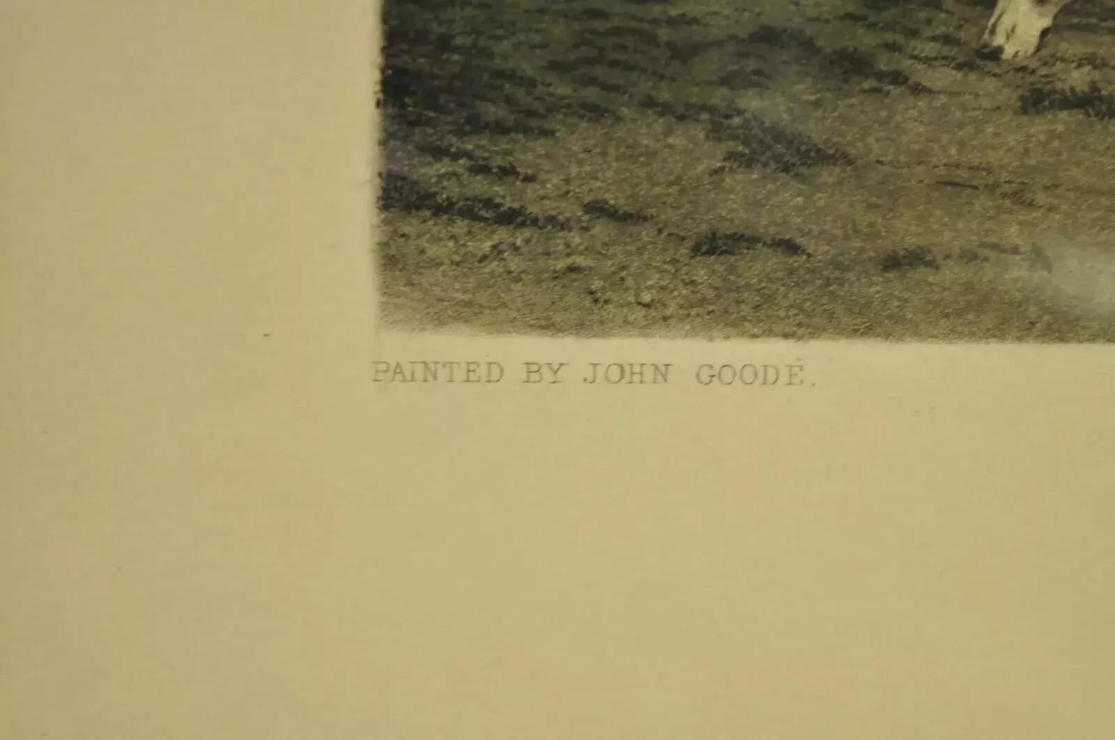 The Old Berkshire Hunt Lithograph Engraved Framed Print Painting by John Goode In Good Condition For Sale In Philadelphia, PA