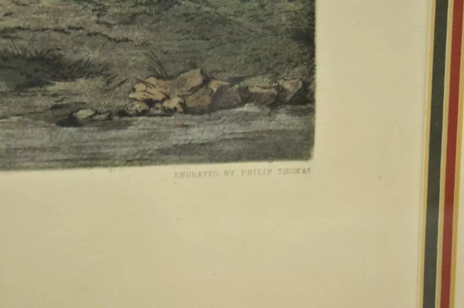 20th Century The Old Berkshire Hunt Lithograph Engraved Framed Print Painting by John Goode For Sale
