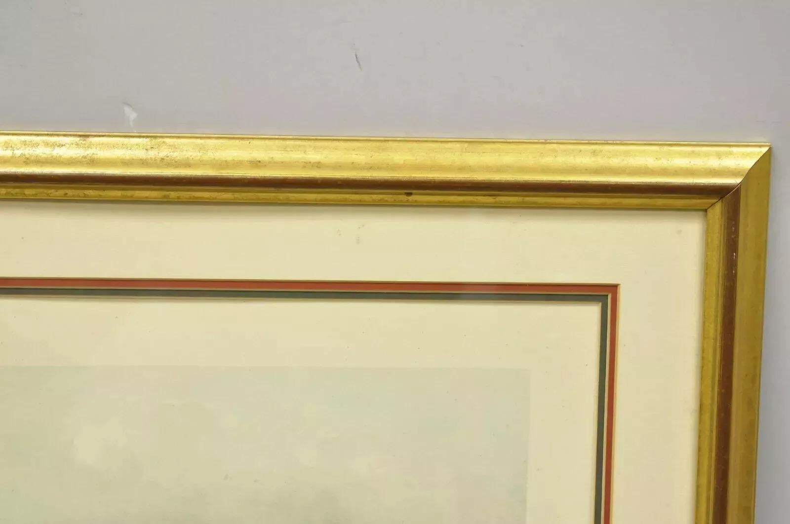 Paper The Old Berkshire Hunt Lithograph Engraved Framed Print Painting by John Goode For Sale