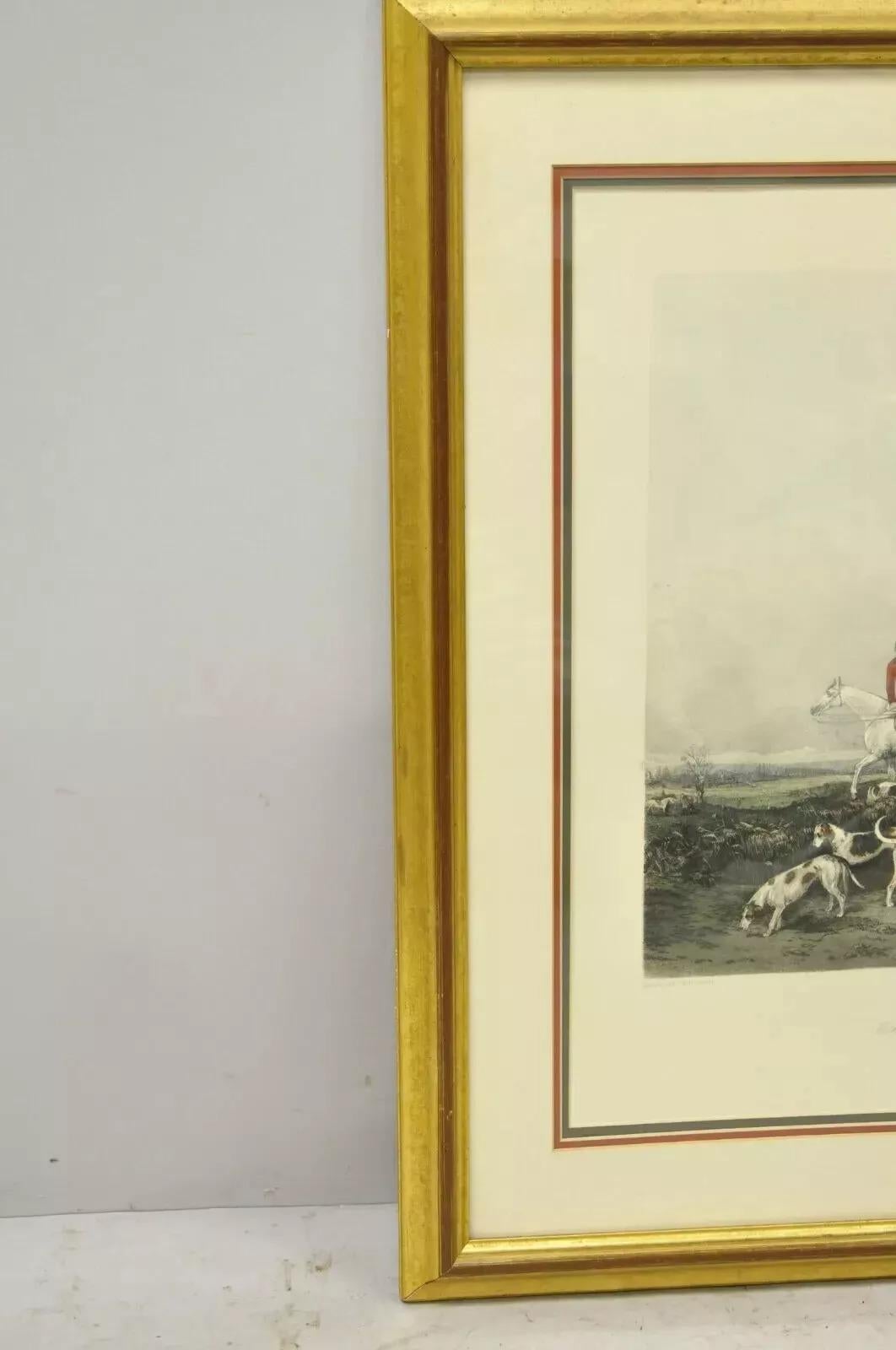 The Old Berkshire Hunt Lithograph Engraved Framed Print Painting by John Goode For Sale 1