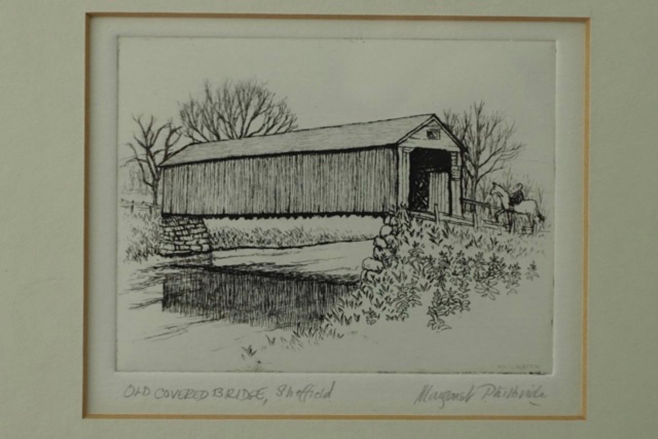 how to draw a covered bridge