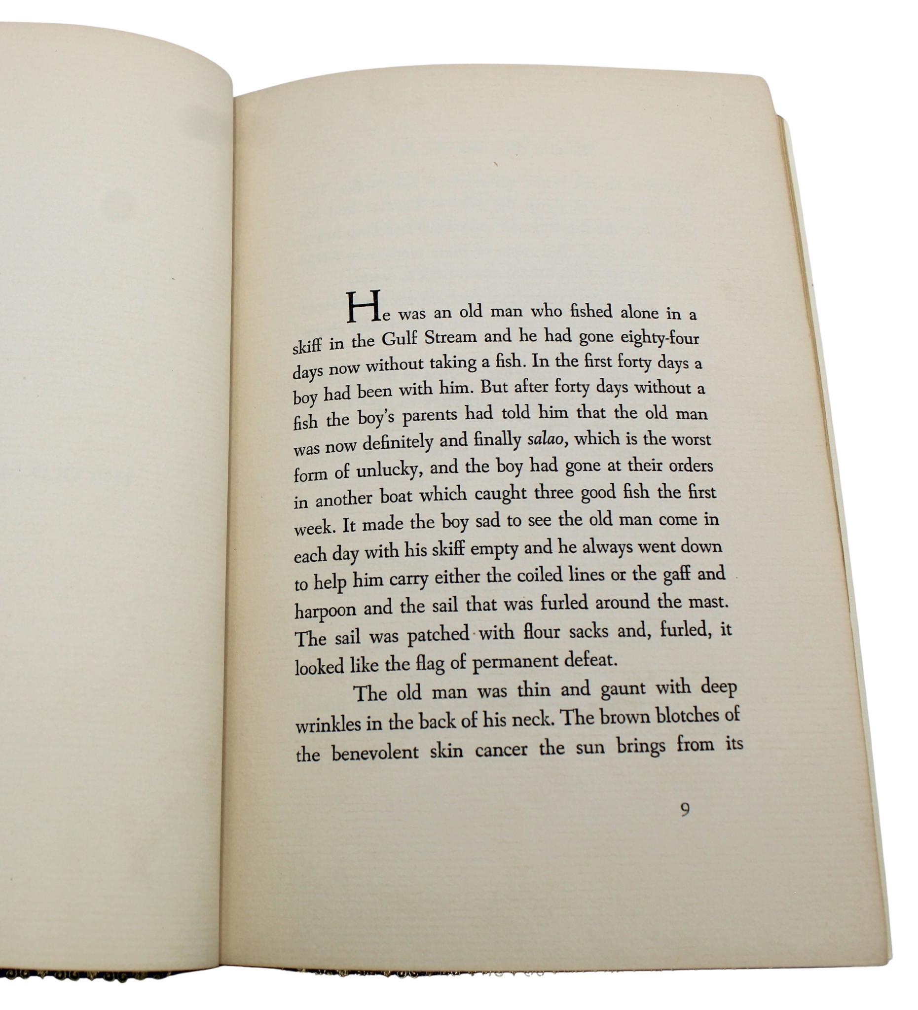 Il vecchio e il mare di Ernest Hemingway, prima edizione, 1952 in vendita 2