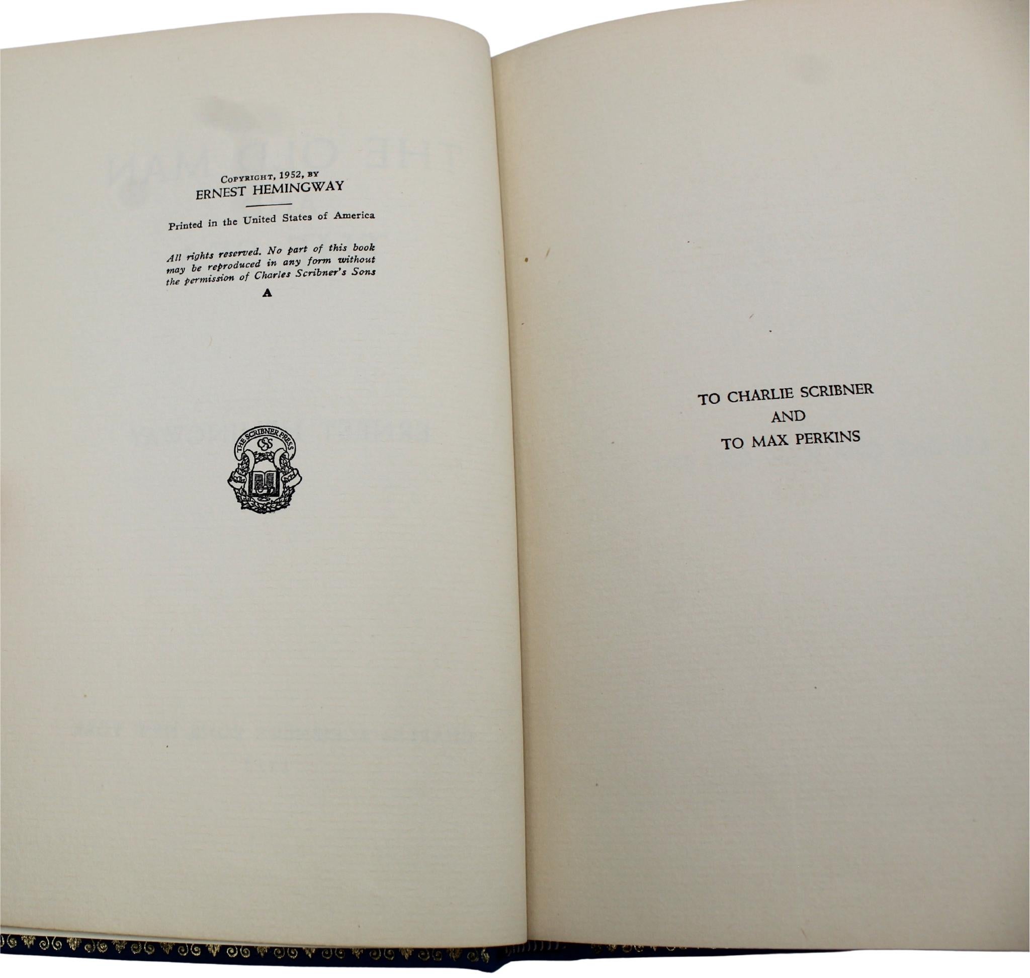 Il vecchio e il mare di Ernest Hemingway, prima edizione, 1952 in vendita 1
