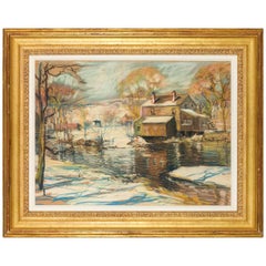 Antique "The Old Mill" by Arthur Clifton Goodwin