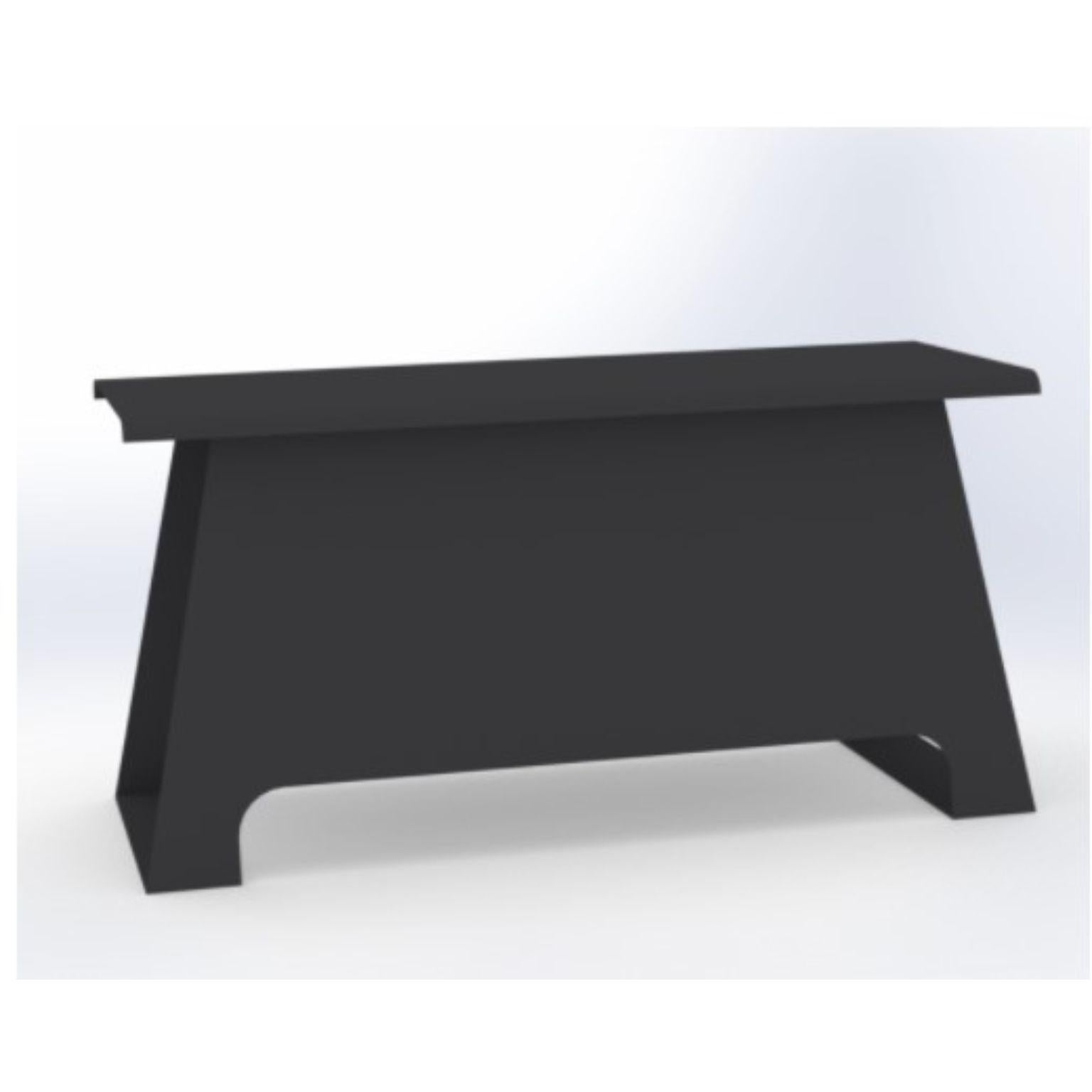 The Old School 100 Black Bench by Harm De Veer
Dimensions: D100 x W40 x H50 cm
Materials: Steel - thermolytic galvanizing - Powdercoating - Coating
Weight: 42 kg
Also available in various colours and sizes.

The Old school is based on the