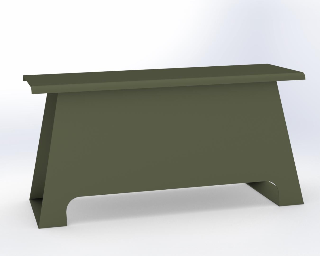 The old school 100 green bench by Harm De Veer
Dimensions: D 100 x W 40 x H 50 cm
Materials: Steel - thermolytic galvanizing - Powdercoating - Coating
Weight: 42 kg
Also available in various colors and sizes.

The Old school is based on the
