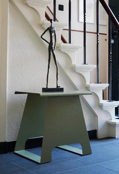 Mesa auxiliar de banco de diseño holandés contemporáneo Acero Interior Exterior/ Negro