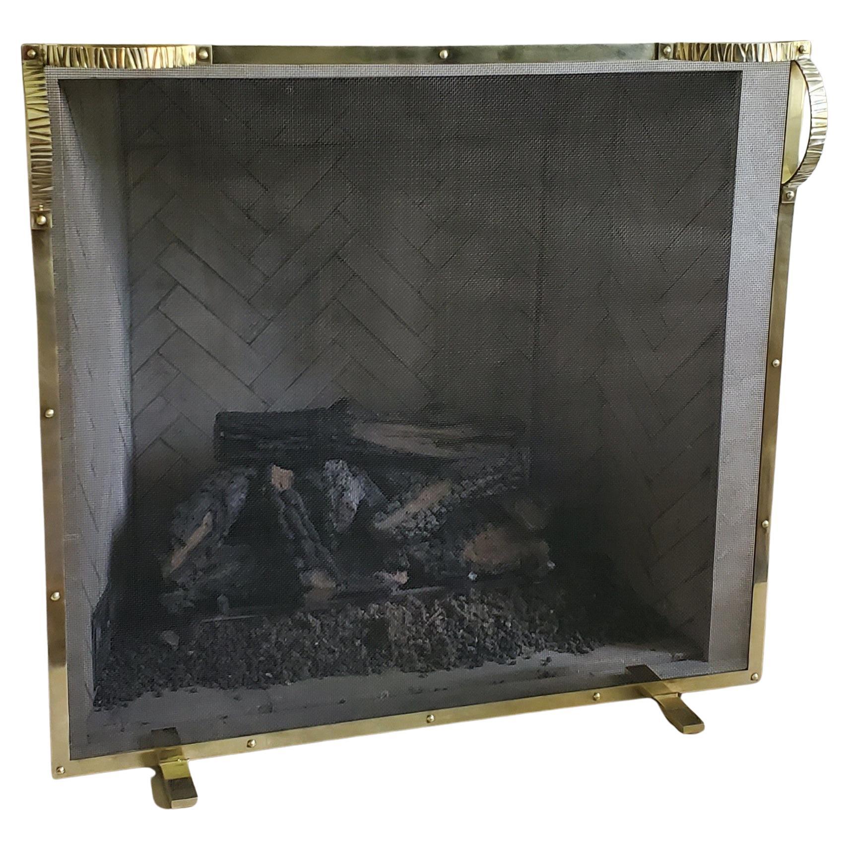 The Olivia Brass Screen with Cast Brass Handles  Available in Nickel as well