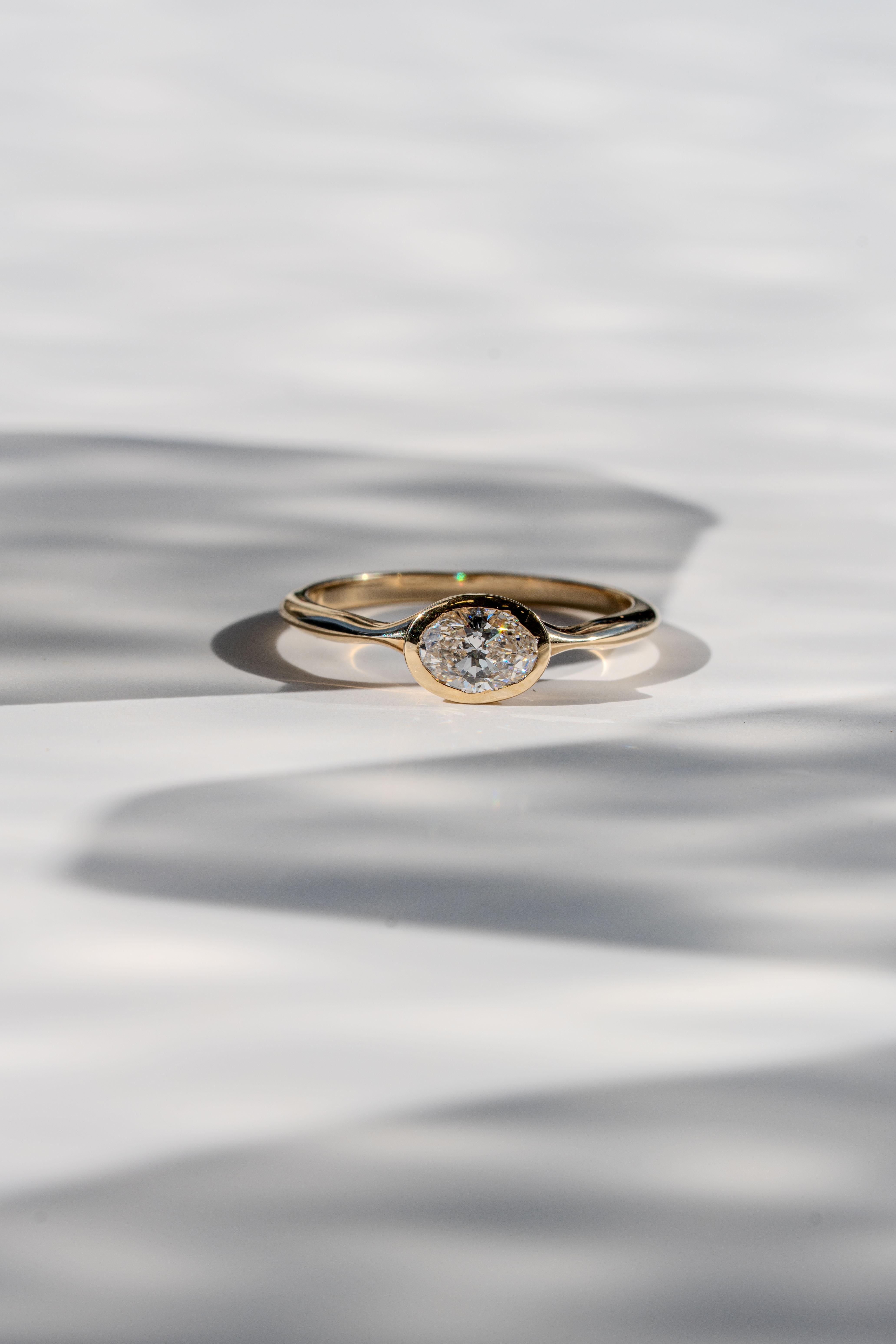 For Sale:  The Olivia Oval Diamond Engagement Ring 3