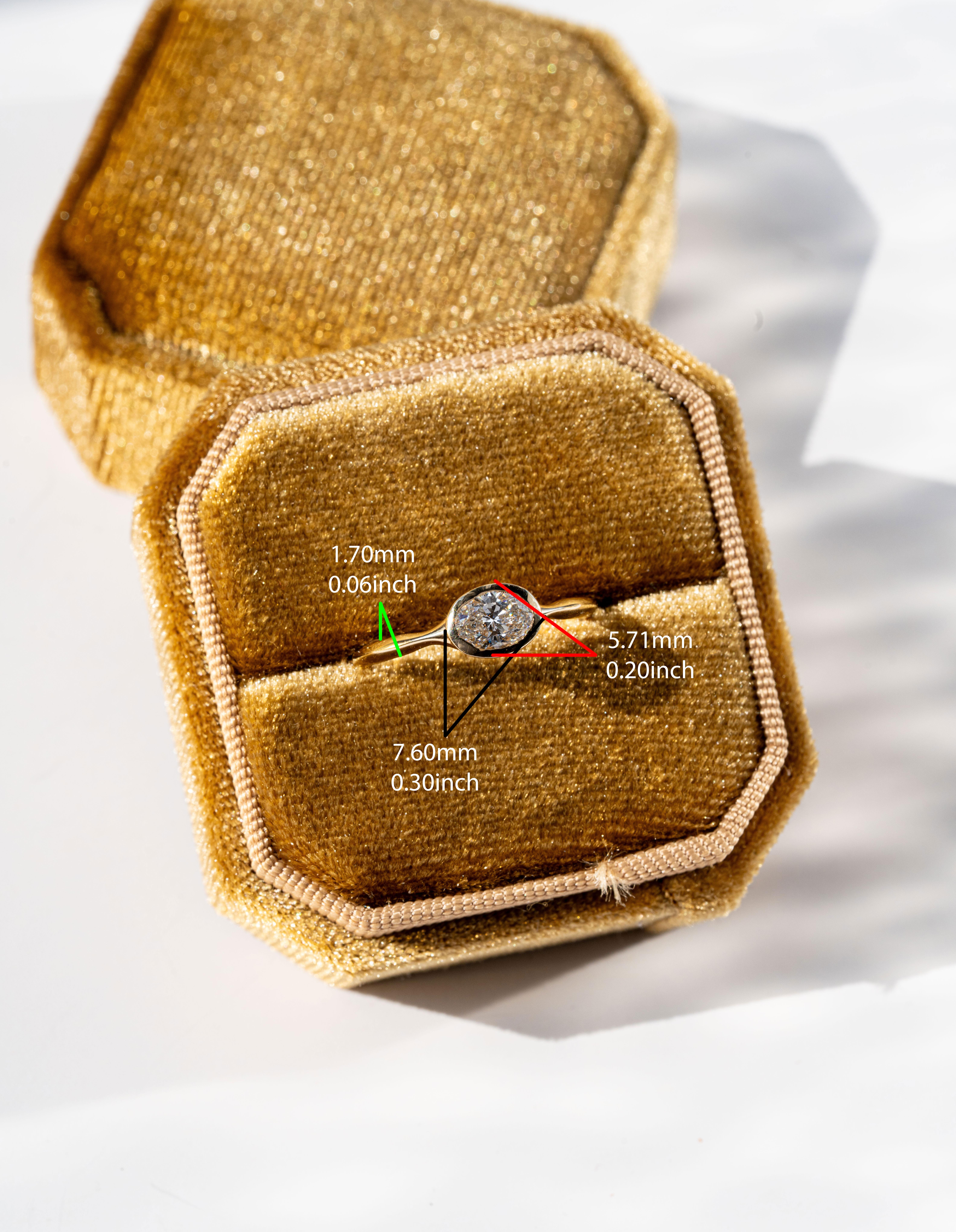 For Sale:  The Olivia Oval Diamond Engagement Ring 4