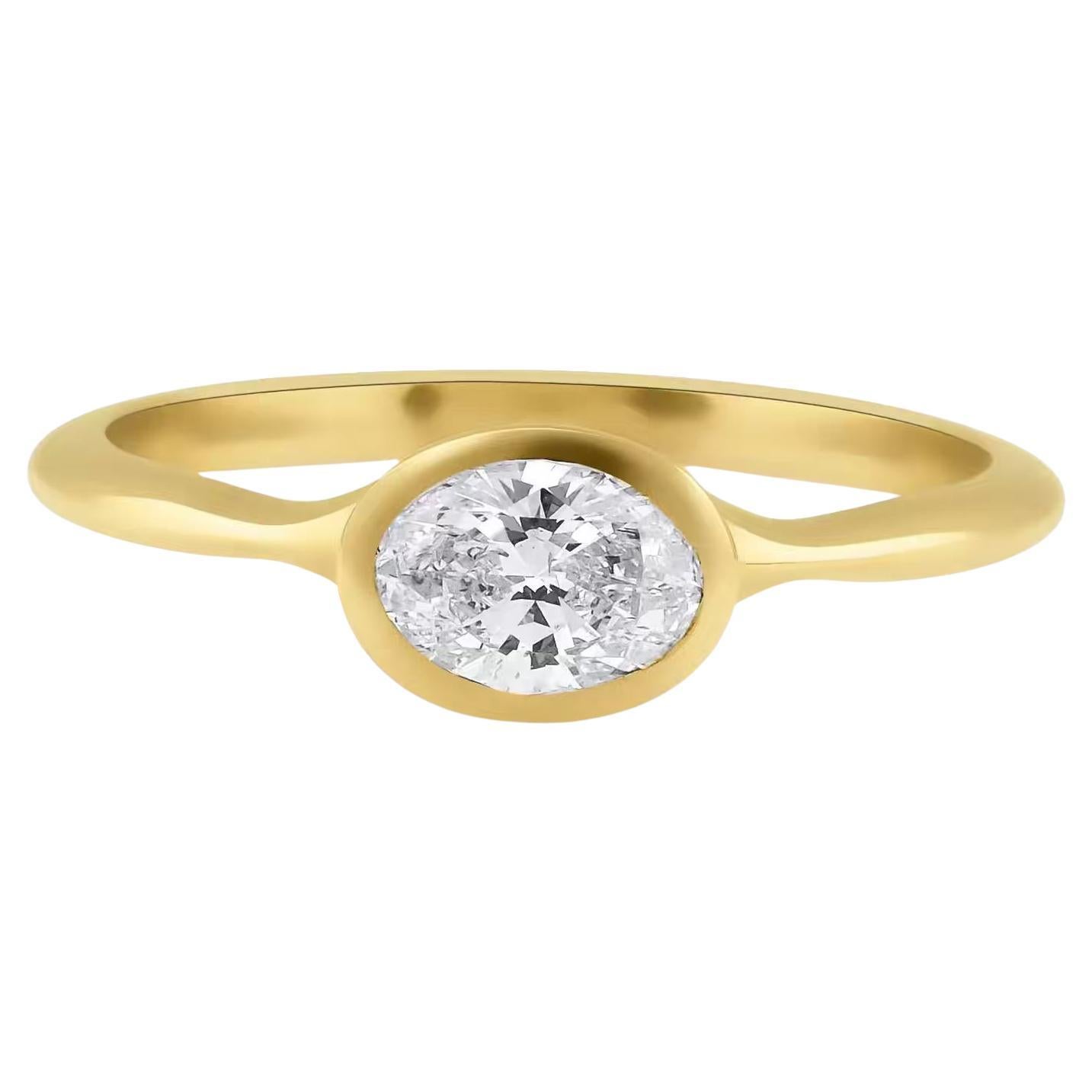 The Olivia Oval Diamond Engagement Ring