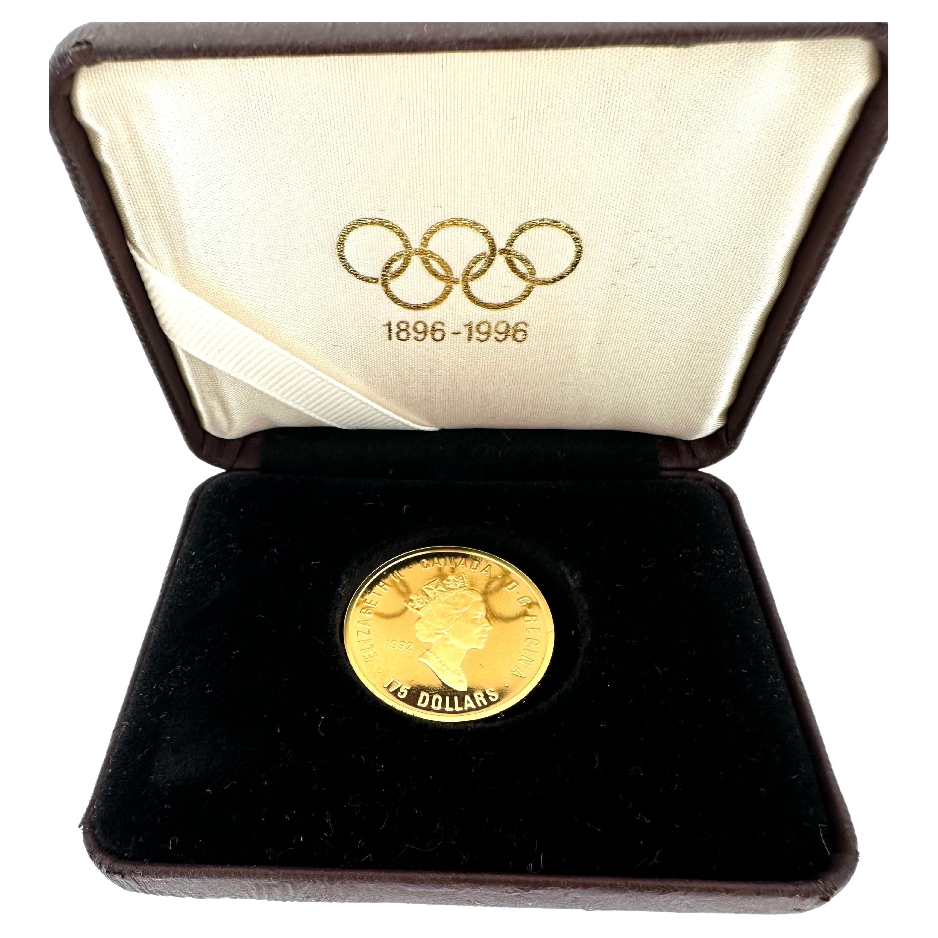 Die Olympische Flamme Centenary Münze 22 Karat Gelbgold 1992