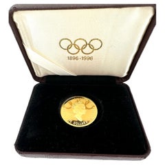 Moneda del Centenario de la Llama Olímpica Oro Amarillo de 22 quilates 1992