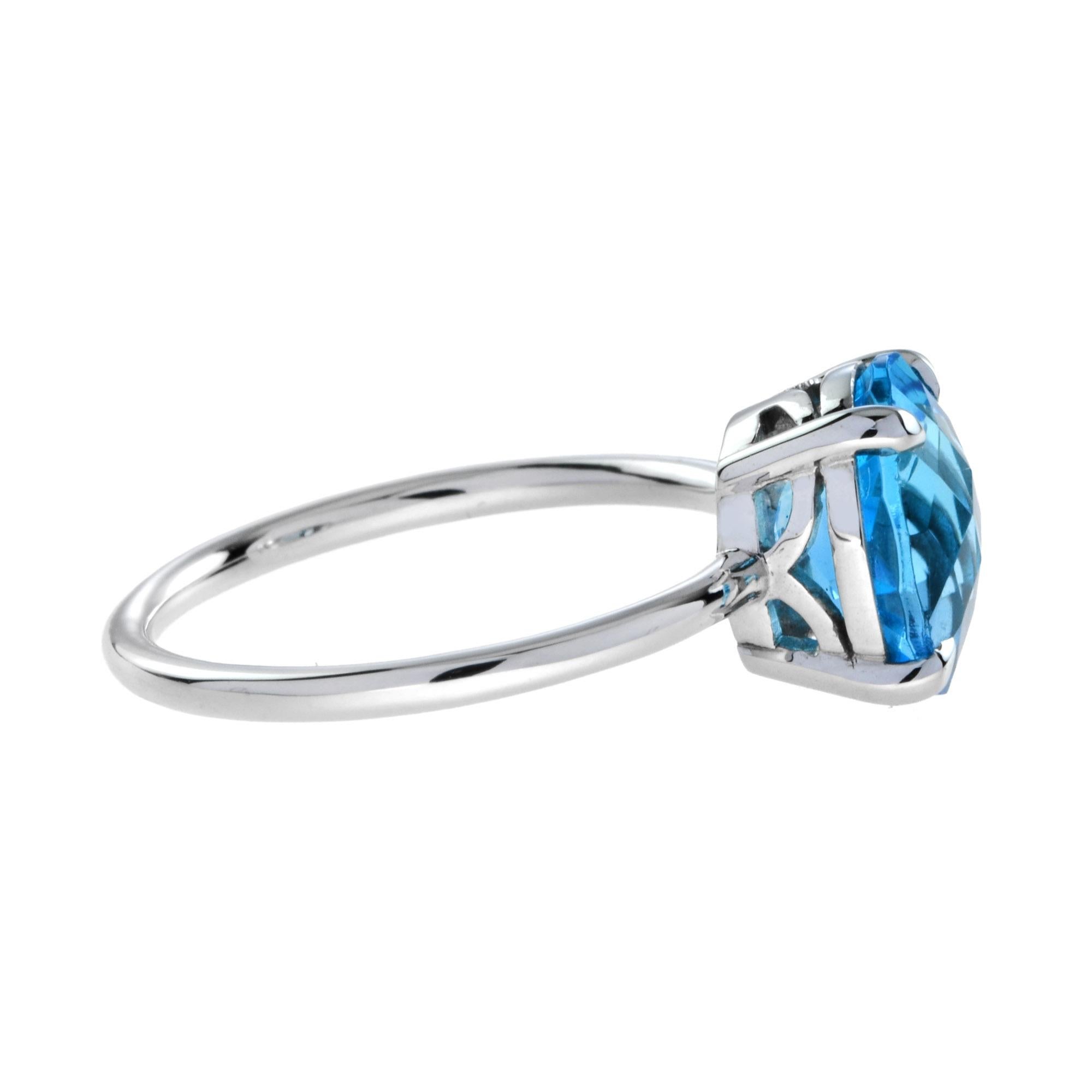 design your own swiss blue topaz engagement ring