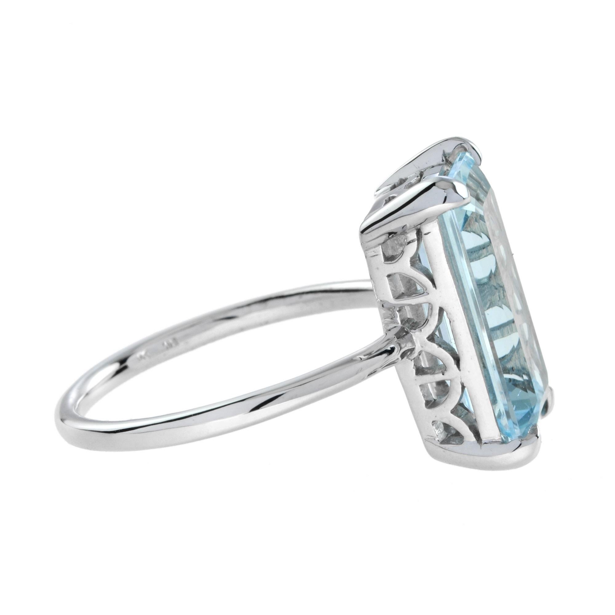 rectangle solitaire engagement ring