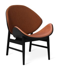 Orange Chair Black Oak, Spicy Brown, Cognac Leather by Warm Nordic