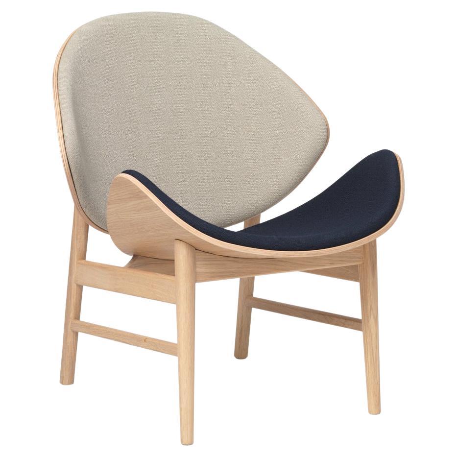 The Orange Chair, chaise en chêne huilé gris, bleu marine et blanc , par Warm Nordic en vente