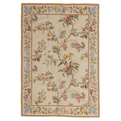 Il salone del frutteto: Un punto d
ago aubusson cinese d
epoca con grazia botanica