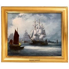Vintage “The Oriental and Pagoda at Anchor” by John Bentham-Dinsdale