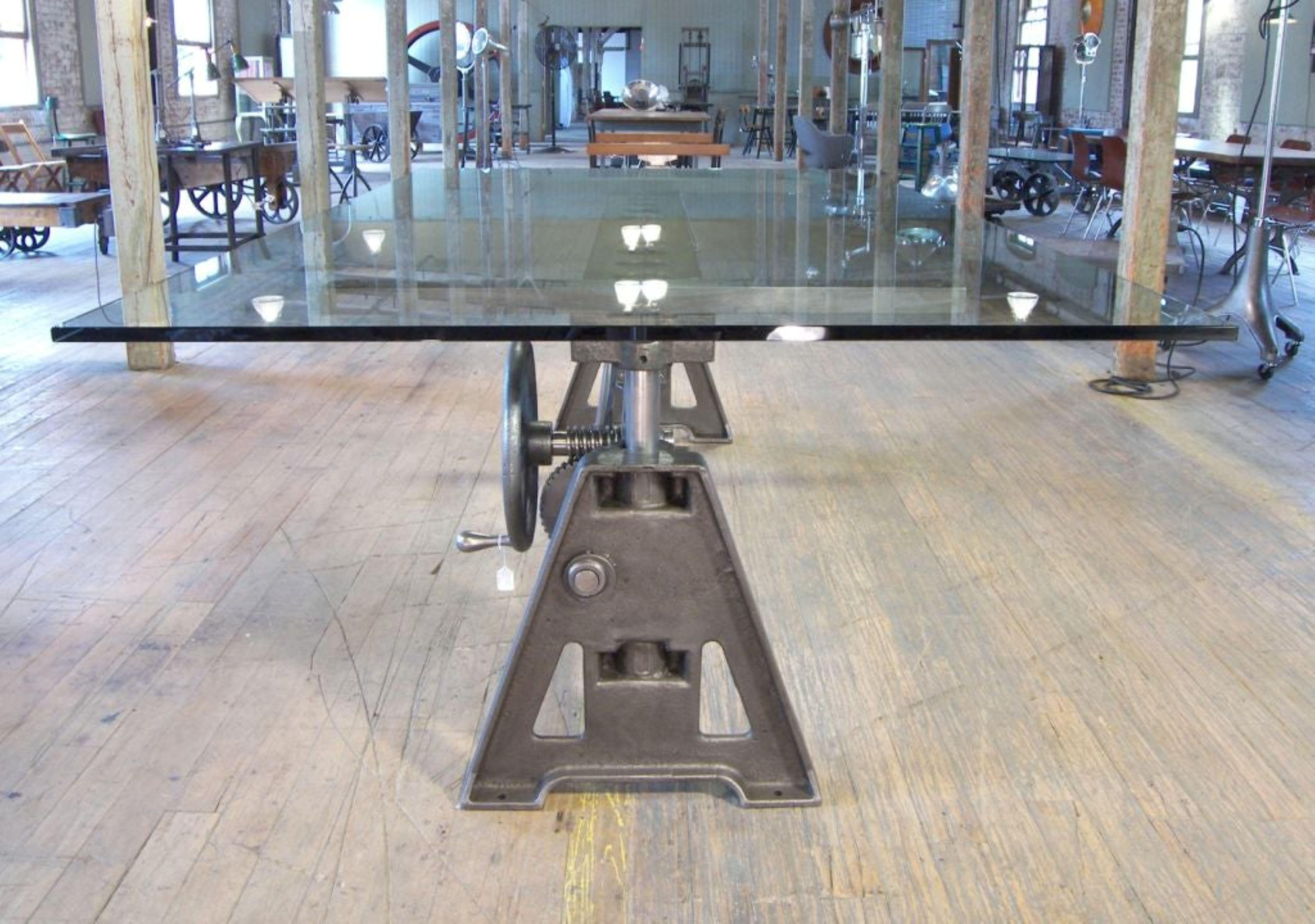 American The Original Crank-Up Dining / Conference Table Base For Sale