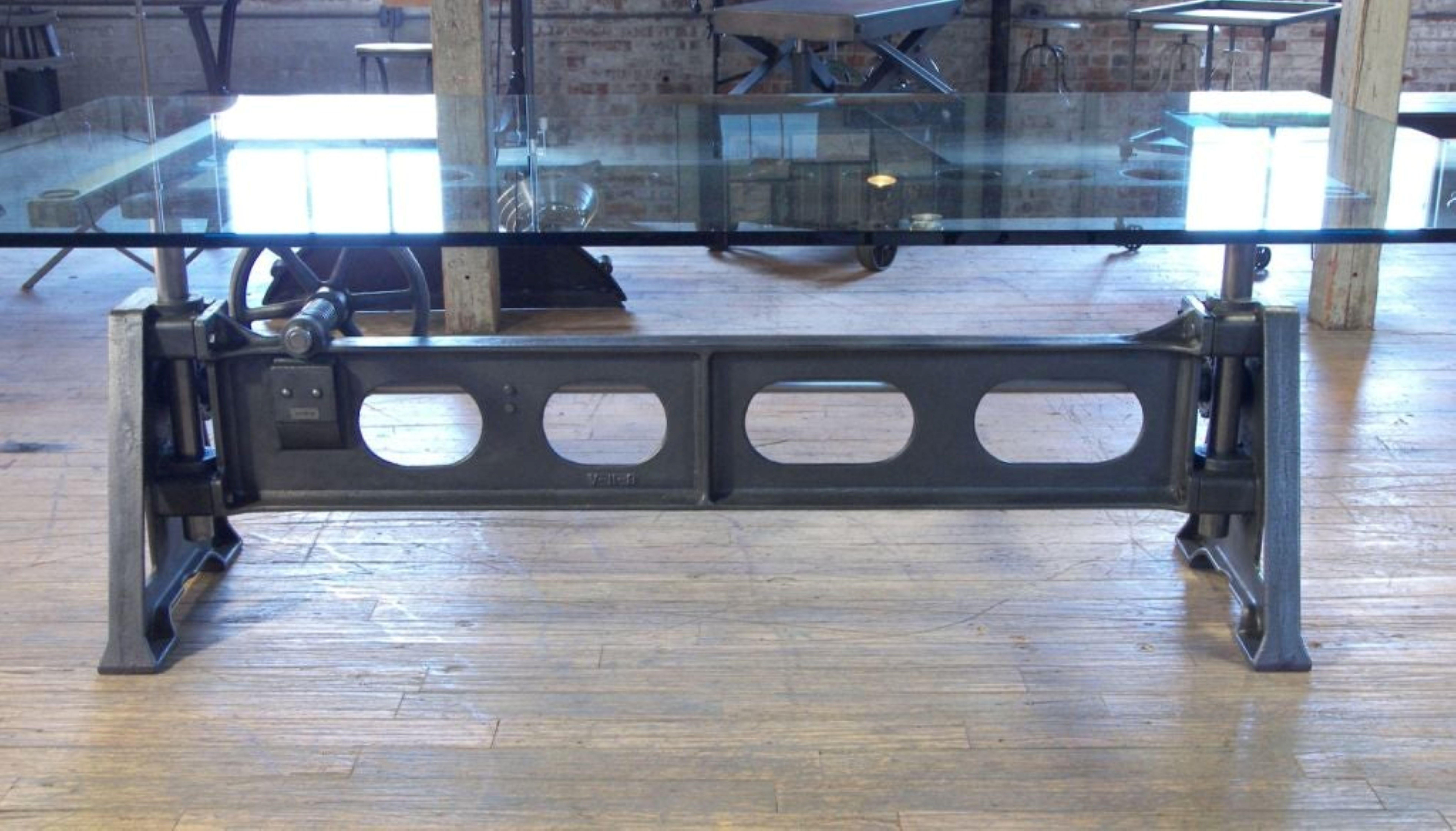 The Original Crank-Up Dining / Conference Table Base For Sale 3