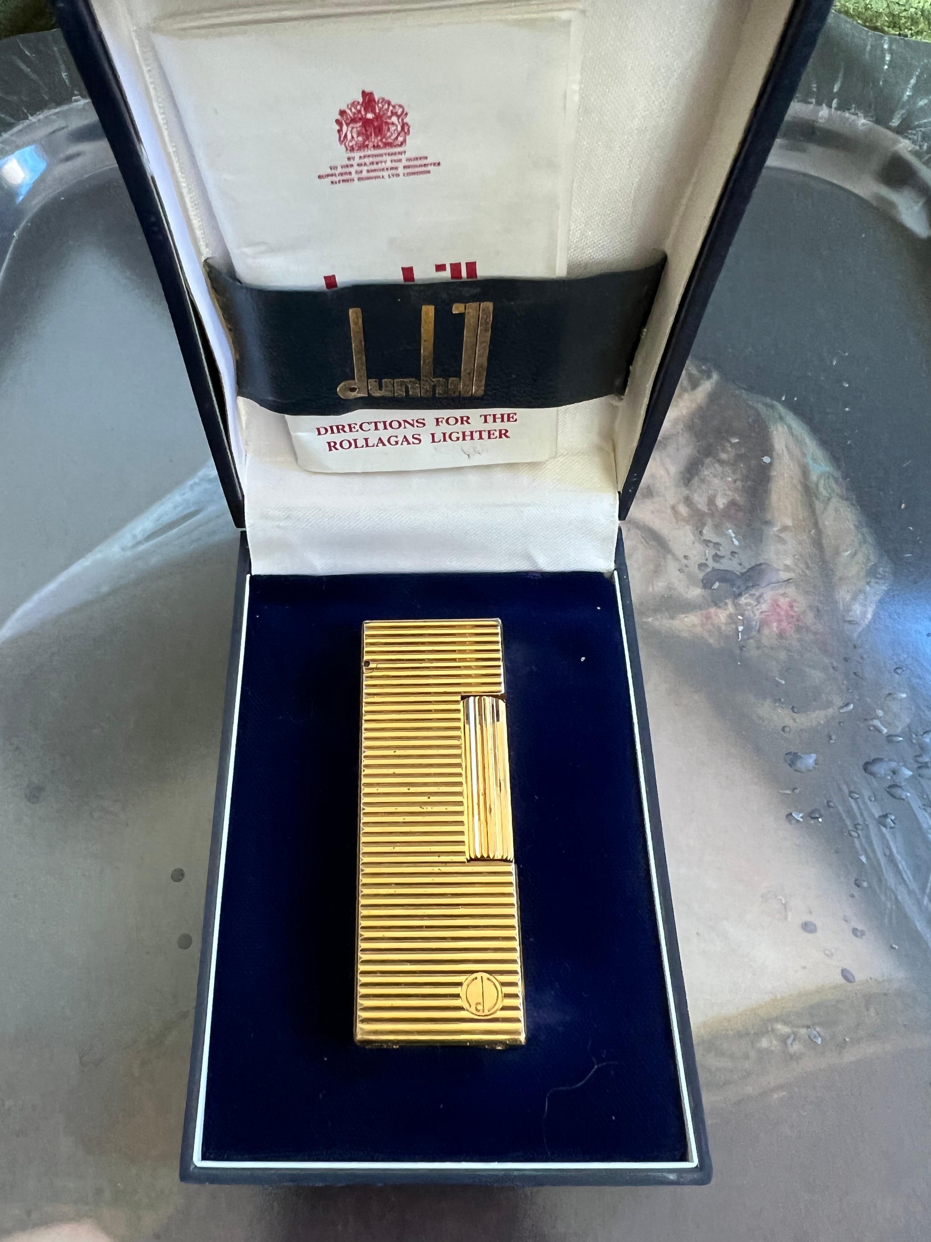 The original “James Bond” rare & Iconic Vintage Dunhill Gold Swiss Lighter In Excellent Condition In New York, NY