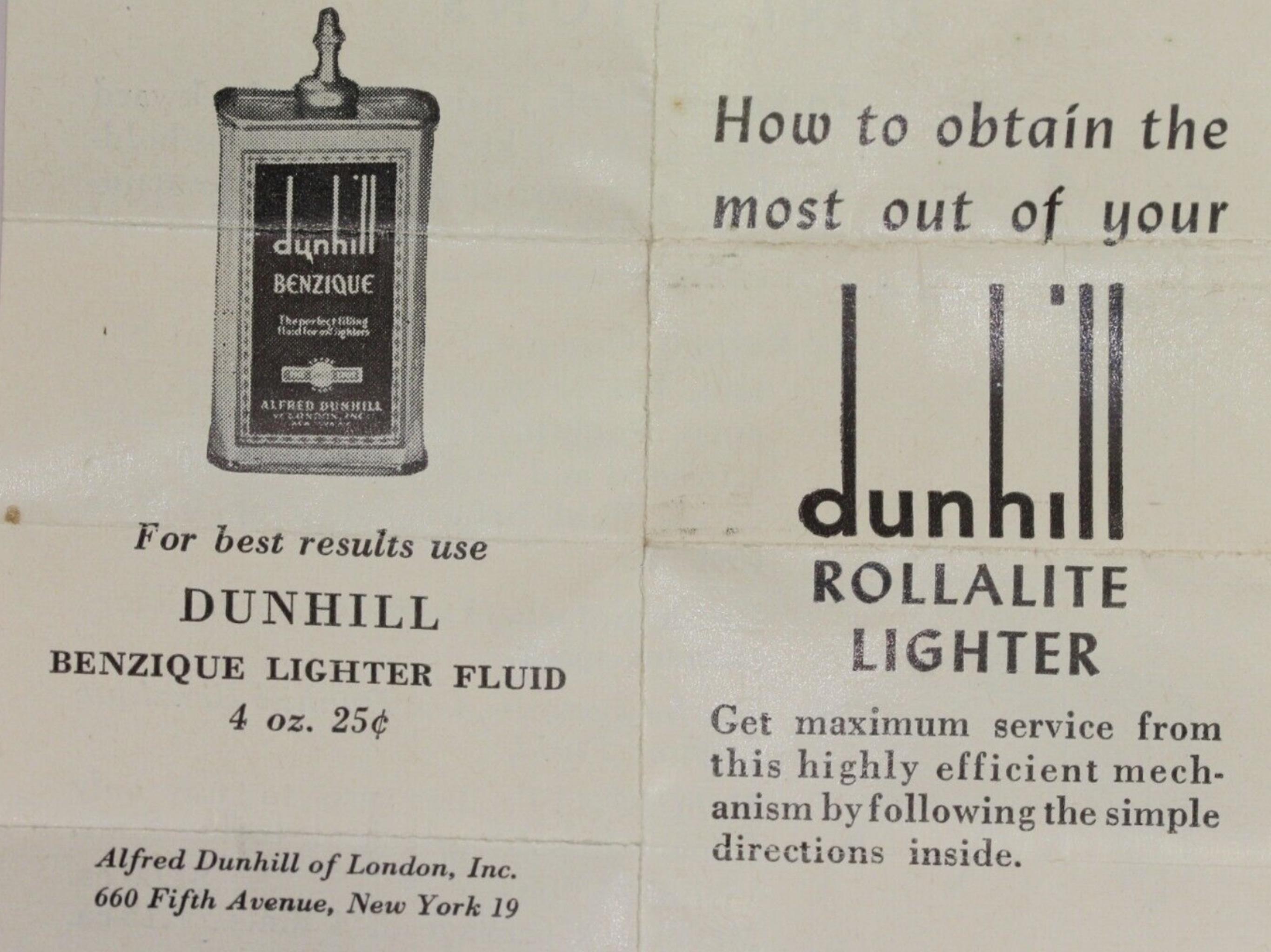 dunhill rollagas lighters