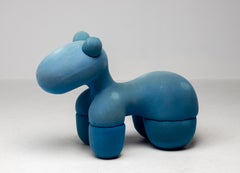 The Original Pony Chair by Eero Aarnio – Rare 1970s Blue Fabric