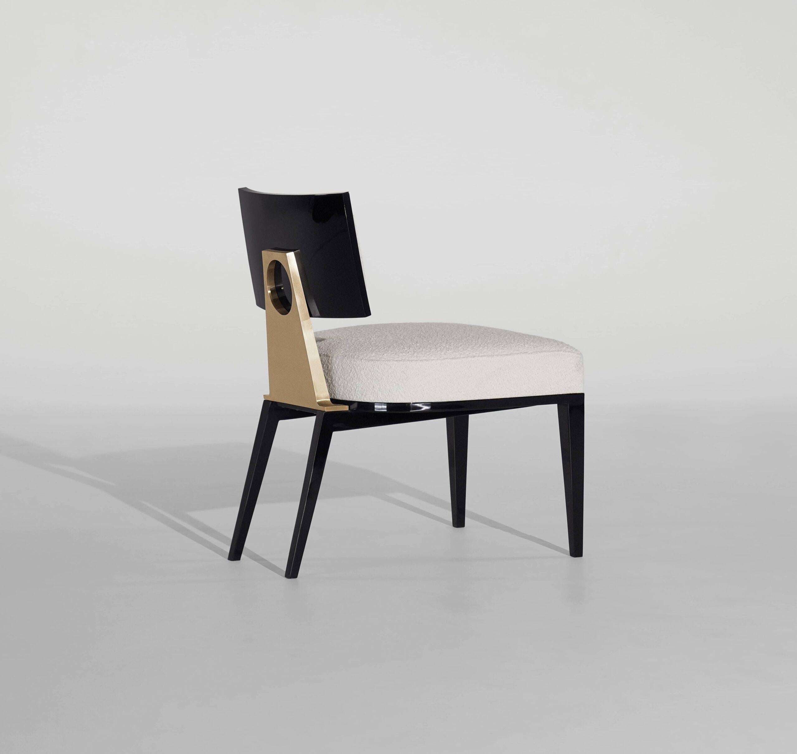 Oscar Dining Chair by Barlas Baylar In New Condition For Sale In New York, NY
