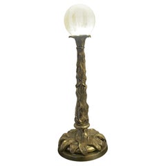 The Ouarzazate Lamp - Cast Brass Lamp with Selenite Crystal Ball by Neo Kasbah