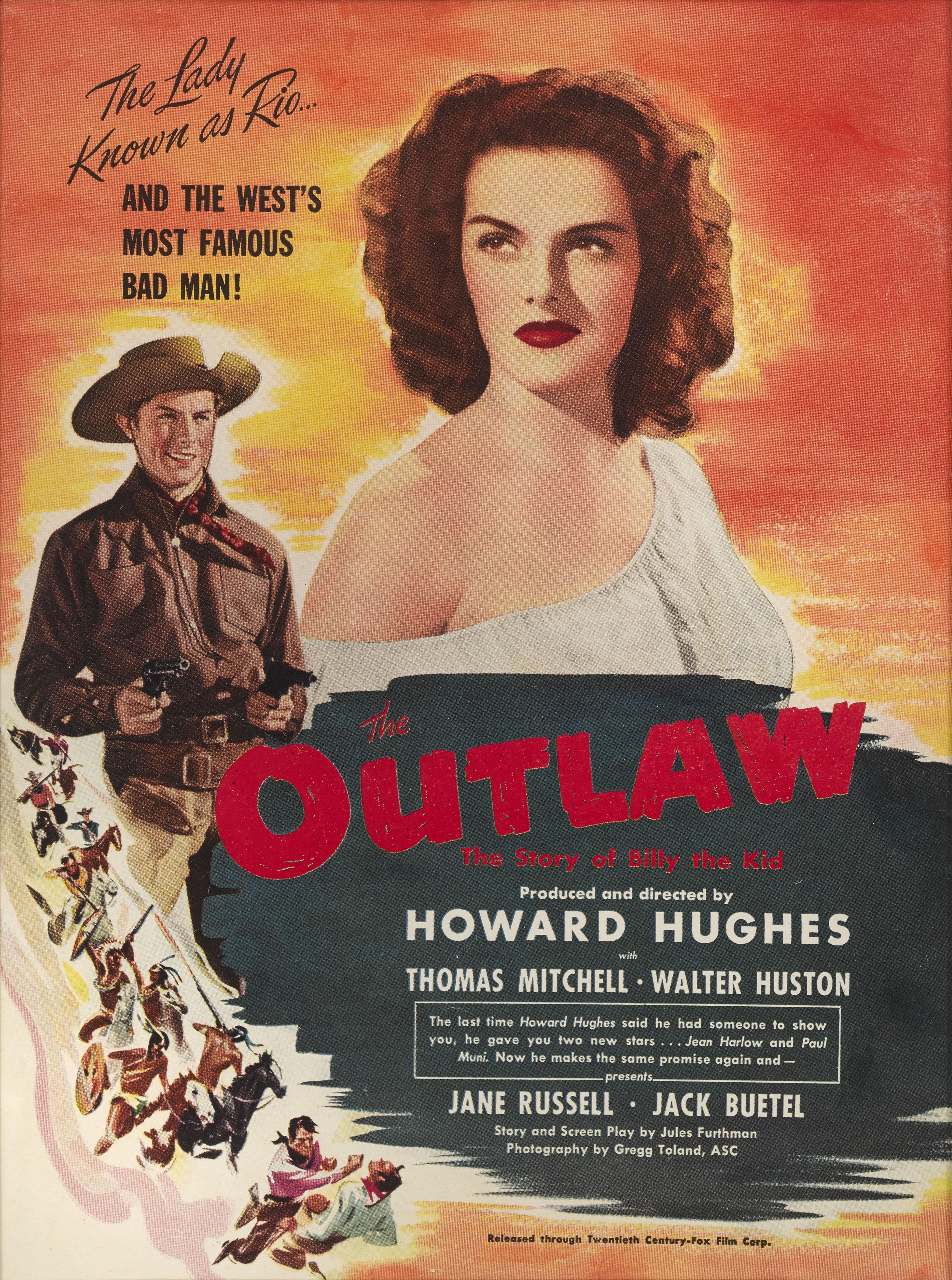 Anuncio comercial original de EE.UU. para el primer estreno de la película en 1943, antes de que la retiraran.
Esta película fue producida y dirigida por Howard Hughes, y está protagonizada por Jack Buetel, Thomas Mitchell y Jane Russell. Cuenta la