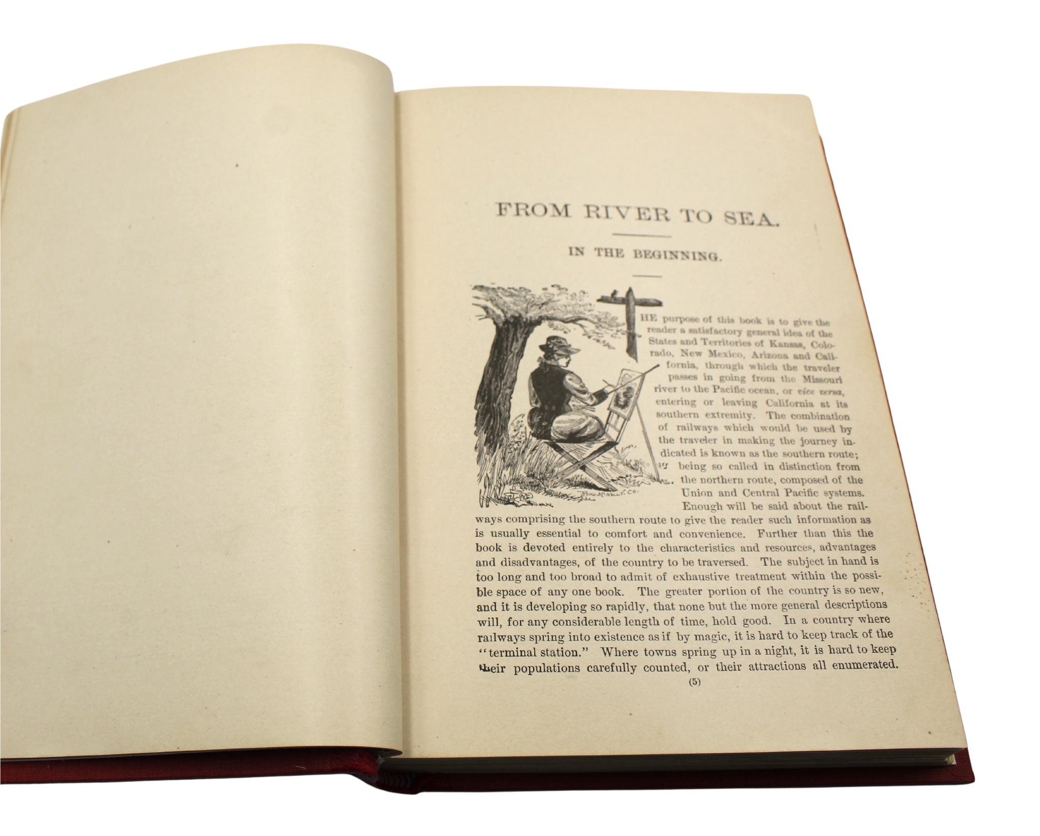 Cuir « The Overland Guide From the Missouri River to the Pacific Ocean, Revised, 1883 en vente