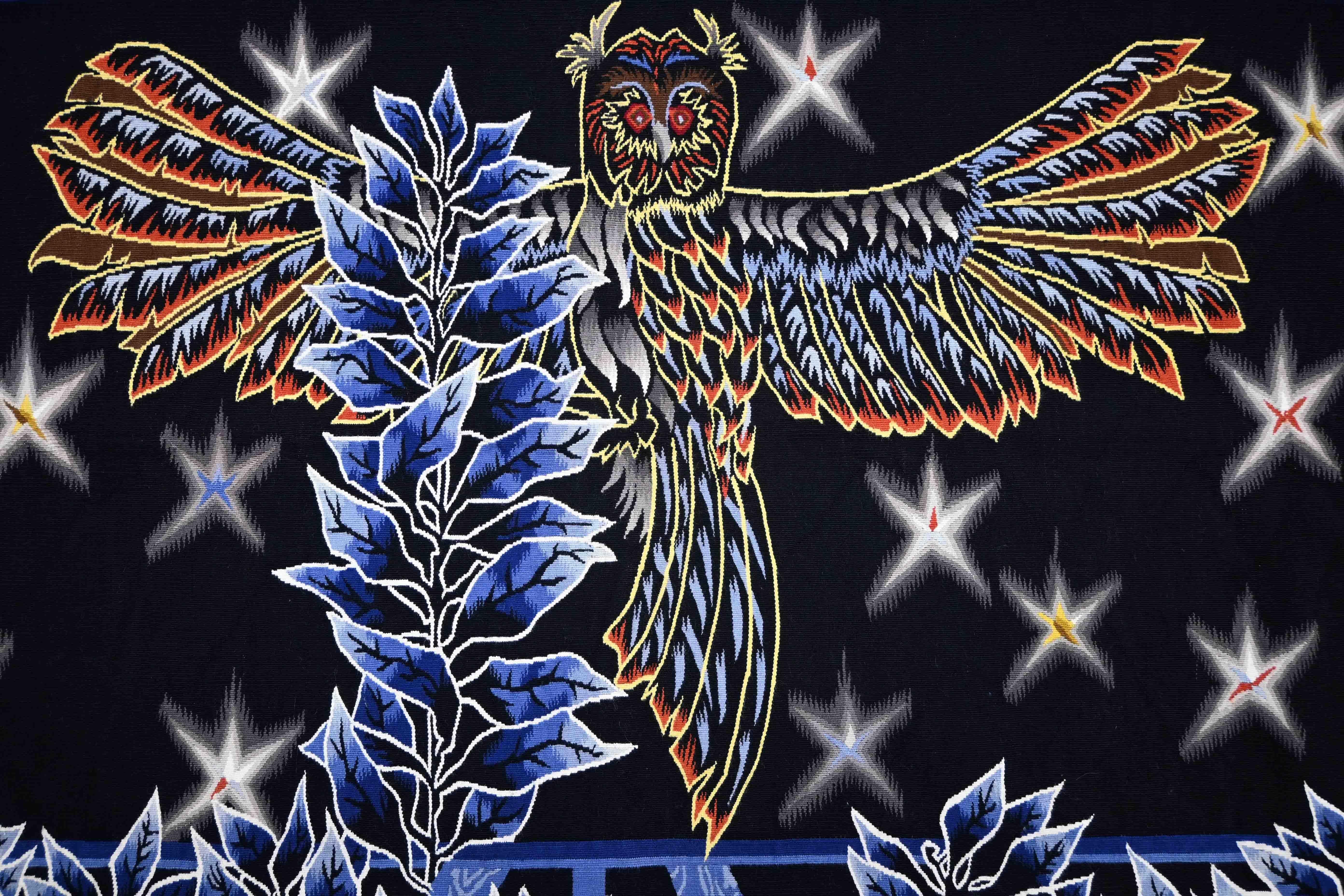 French THE OWL IN THE CUPBOARD, Jean Lurçat - Freznch Tapestry TABARD Aubusson - N 1553 For Sale