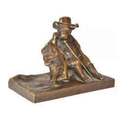 Le bœuf et la grenouille, bronze du XIXe siècle